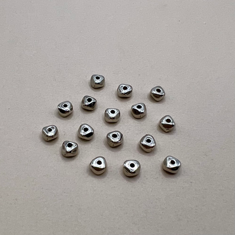 Israeli Sterling Silver 3 Sided Beads