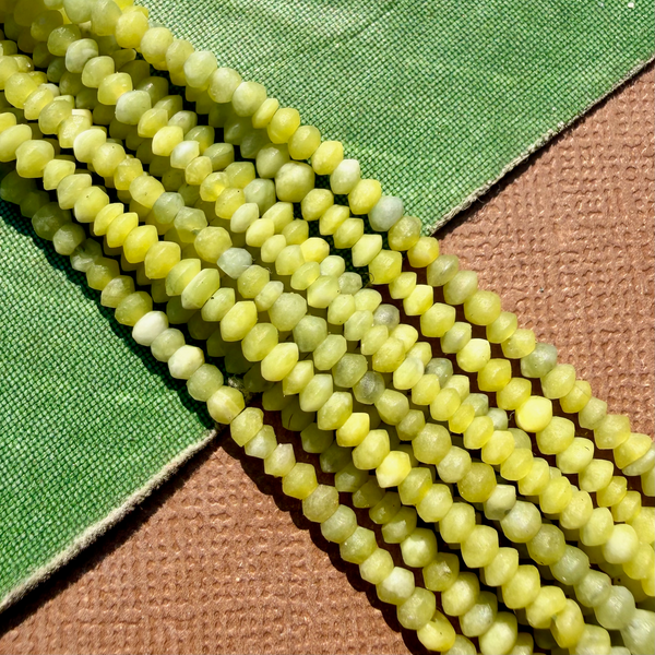Jade Small Saucer Bead Strands - 1 Strand