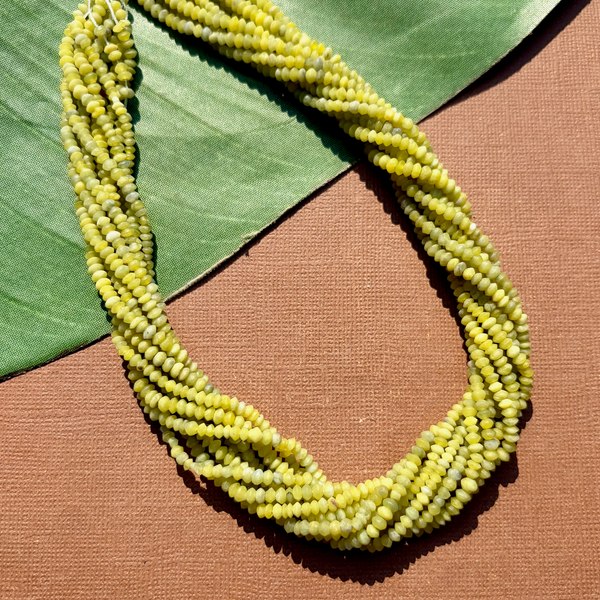 Jade Small Saucer Bead Strands - 1 Strand
