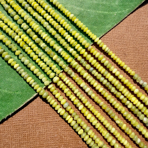 Jade Small Saucer Bead Strands - 1 Strand