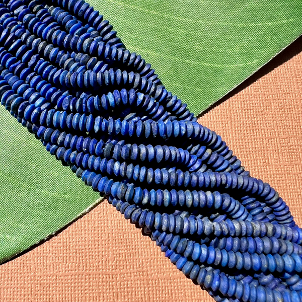 Lapis 5mm Saucer Strands - 1 Strand