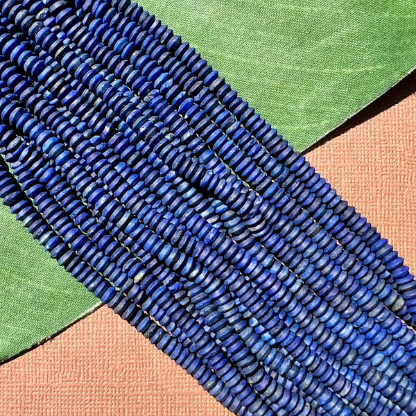 Lapis 5mm Saucer Strands - 1 Strand