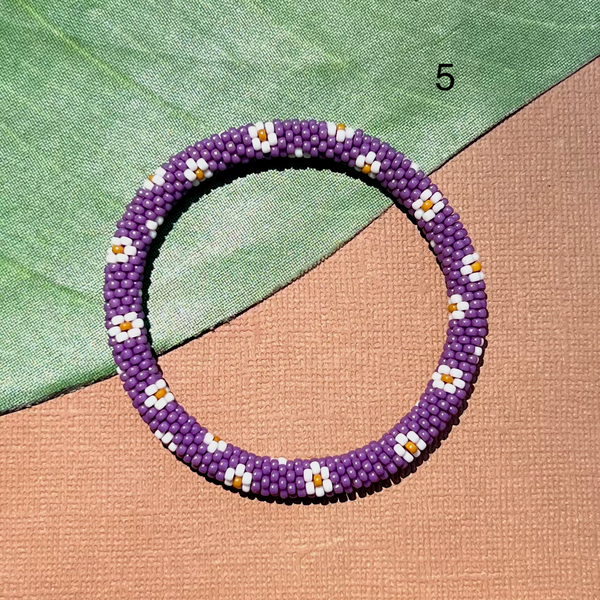 Lavender (Purples) Beaded Bangles