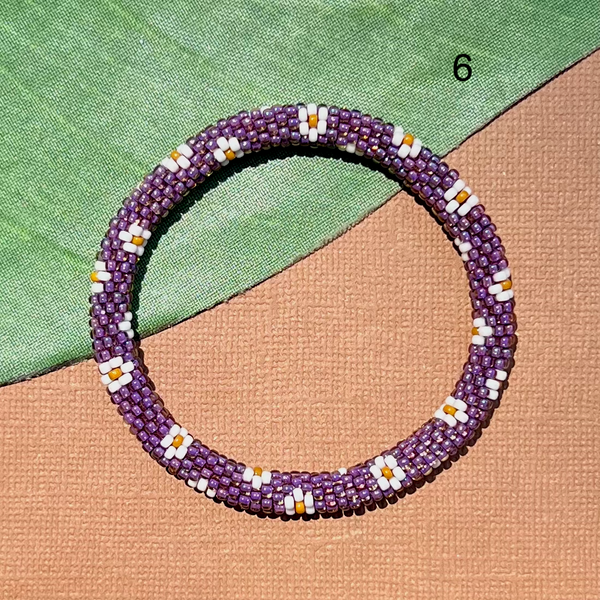 Lavender (Purples) Beaded Bangles