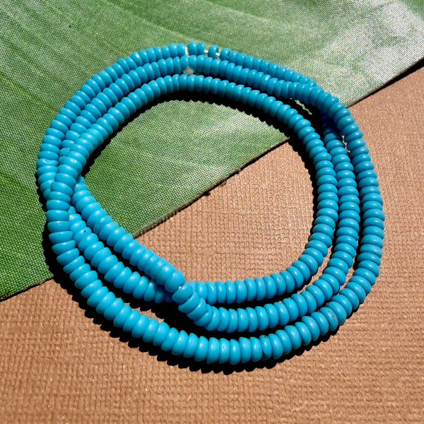 Light Blue Tiny Dome Beads - 300 Pieces