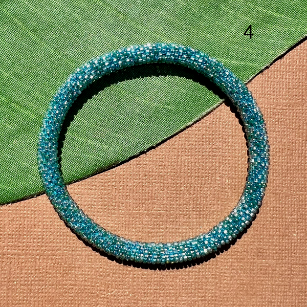Blue Sky Beaded Bangles