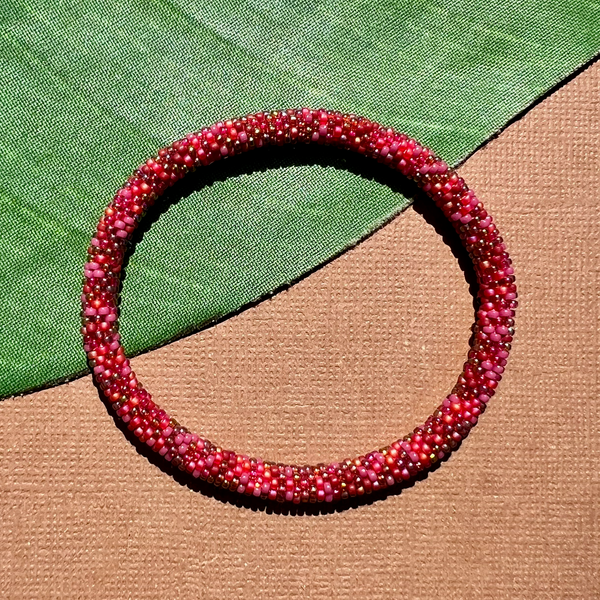 Pink Beaded Bangles #10