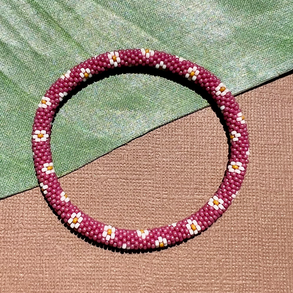 Pink Beaded Bangles #2