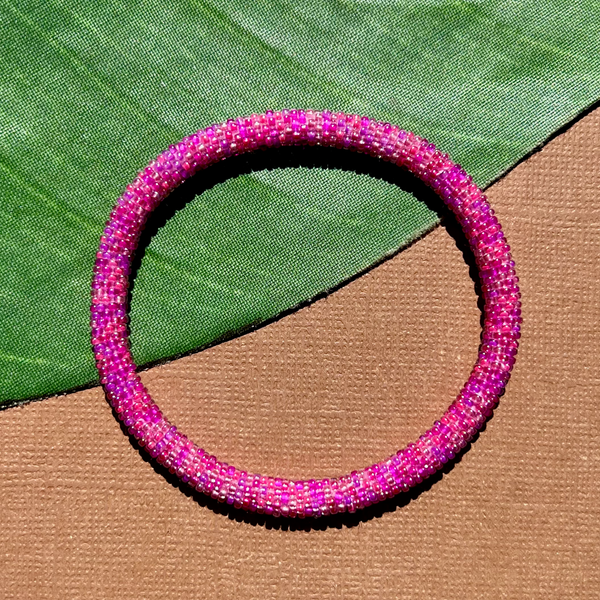 Pink Beaded Bangles #9
