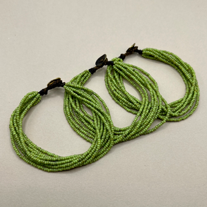 Lime Picasso Seed Bead Bracelet