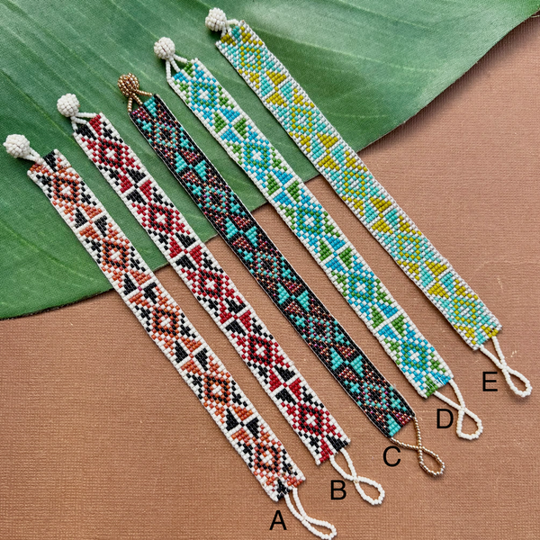 Seed Bead Loom Bracelets - Pattern C