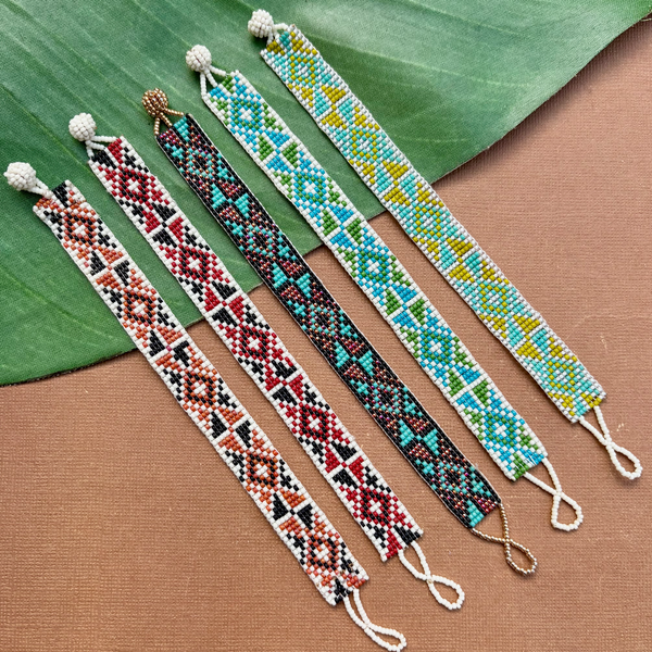 Seed Bead Loom Bracelets - Pattern C