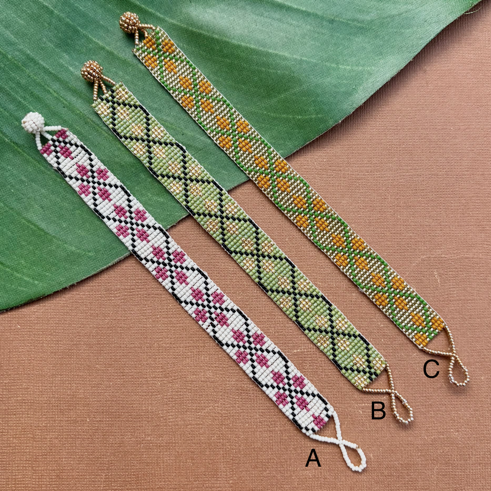 Seed Bead Loom Bracelets - X Pattern