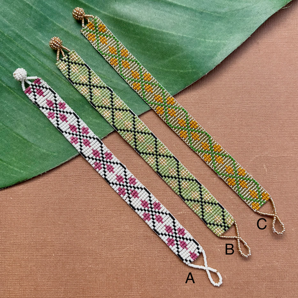 Seed Bead Loom Bracelets - X Pattern