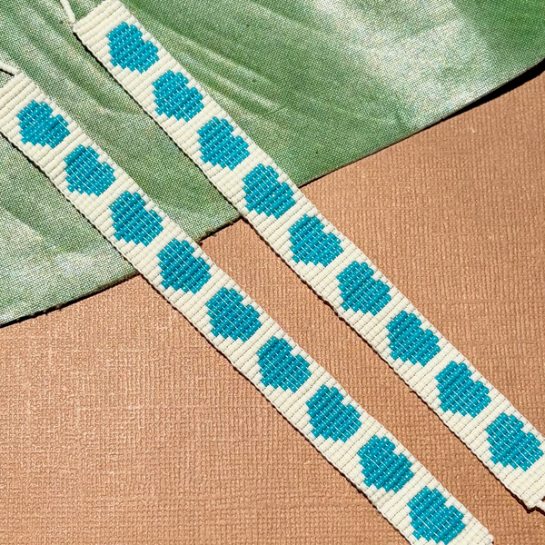 Seed Bead Loom Bracelets - Heart Pattern