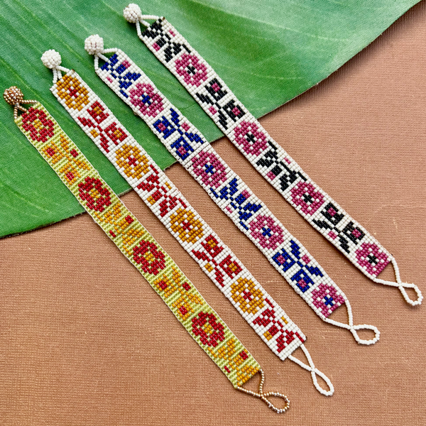 Seed Bead Loom Bracelets - Pattern A