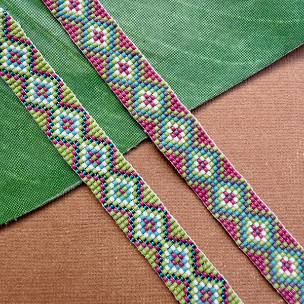 Seed Bead Loom Bracelets - Diamond Pattern