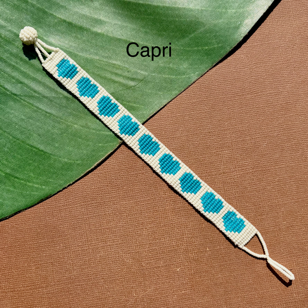 Seed Bead Loom Bracelets - Heart Pattern