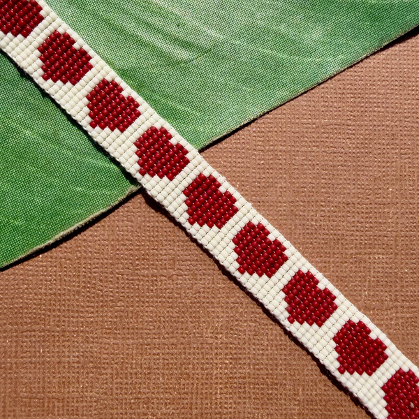 Seed Bead Loom Bracelets - Heart Pattern