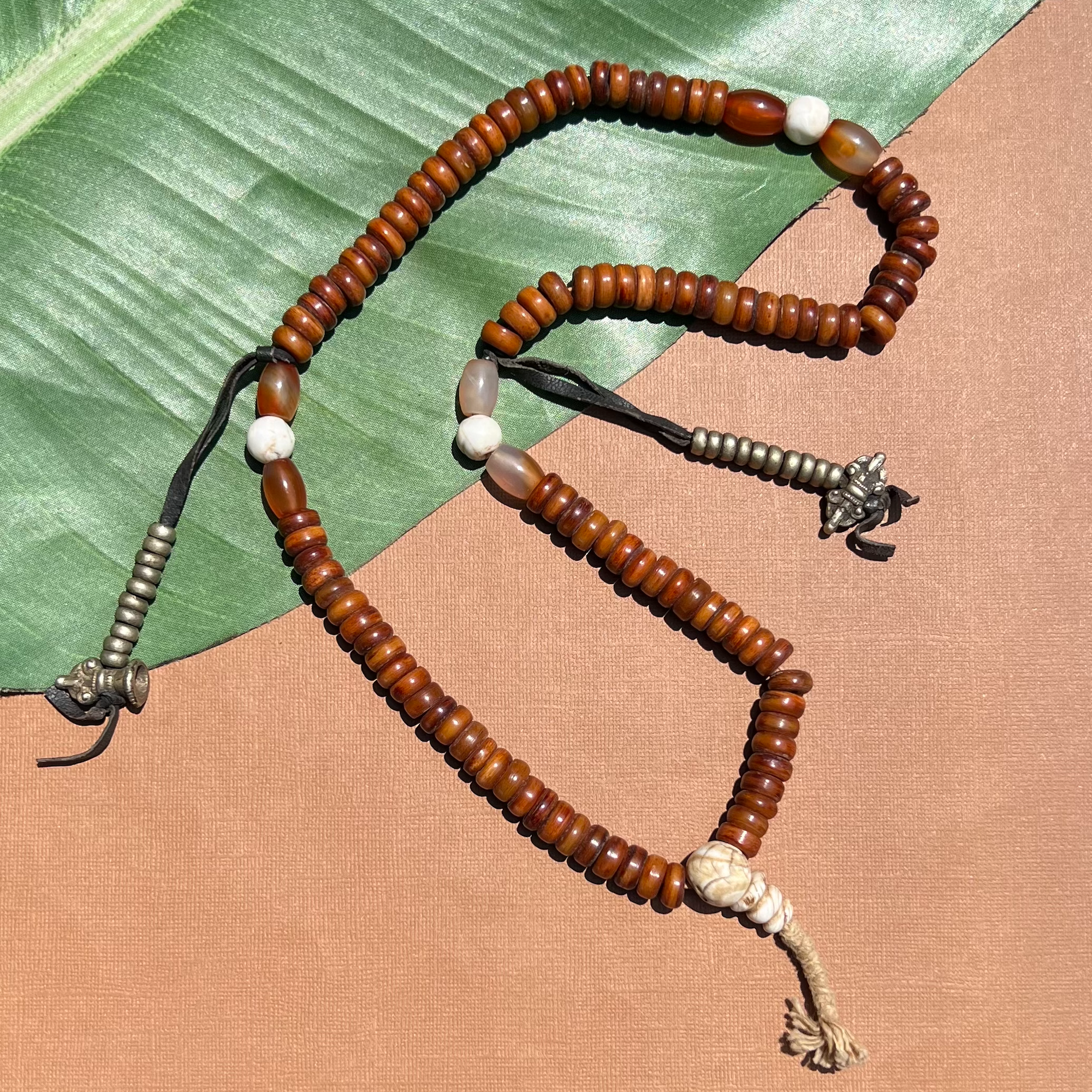 Small Butterscotch Bone & Conch Malas