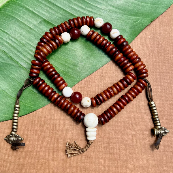 Rust Bone & Conch Malas