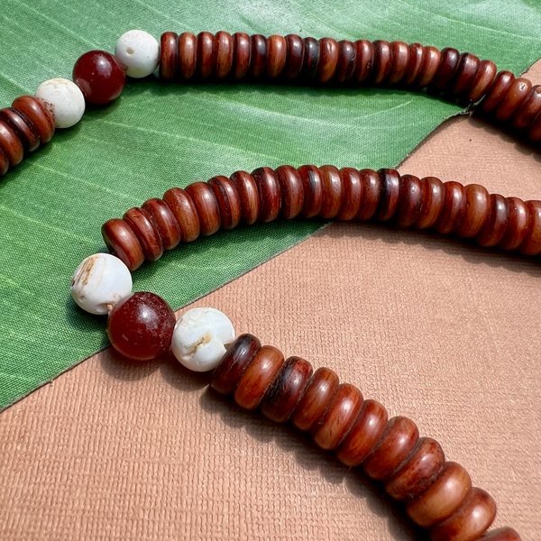 Rust Bone & Conch Malas