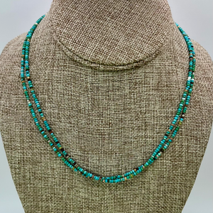 Matrix Turquoise Saucer Tassel Necklace