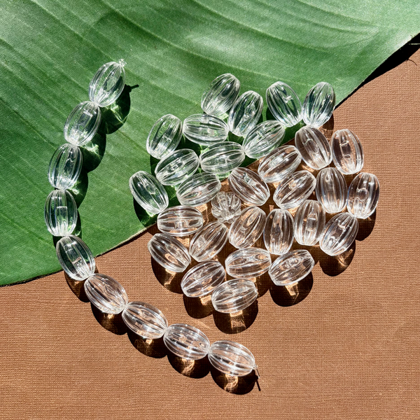 Crystal Melon Beads - 25 Pieces