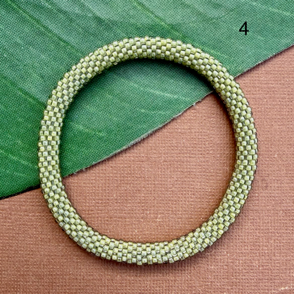Moss (Green) Beaded Bangles