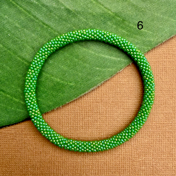 Moss (Green) Beaded Bangles