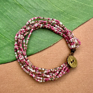 Pink Mix Seed Bead Bracelet