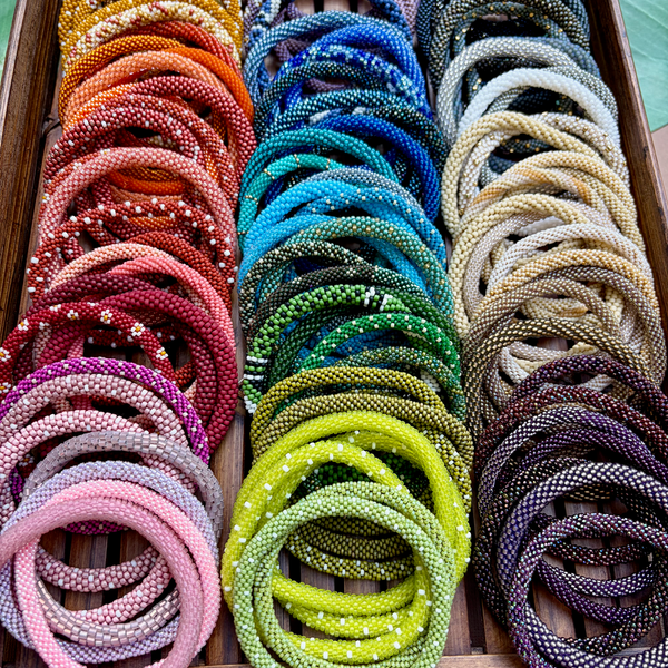 SALE - Beaded Bangles - 10pc Assorted