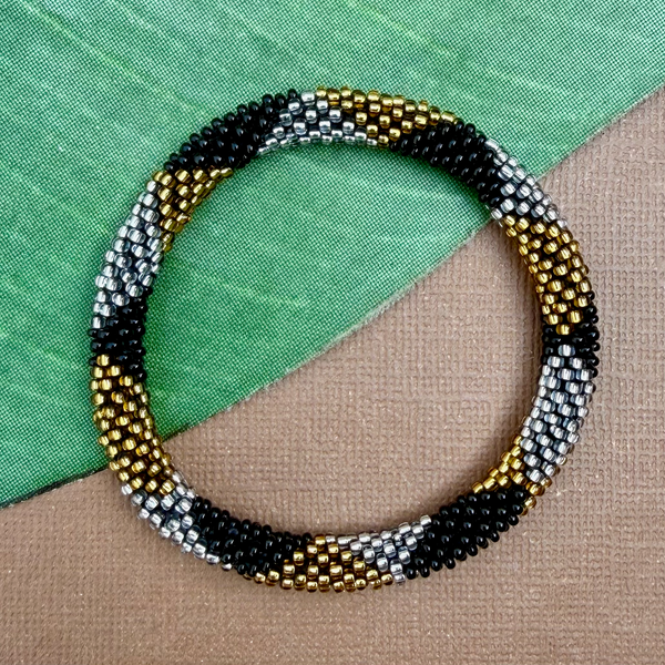 Black - Out of Africa - Beaded Bangles #10
