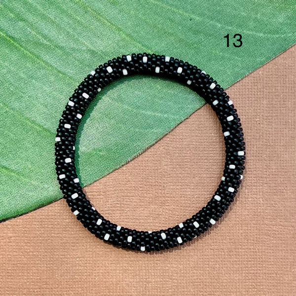Black - Out of Africa - Beaded Bangles #13
