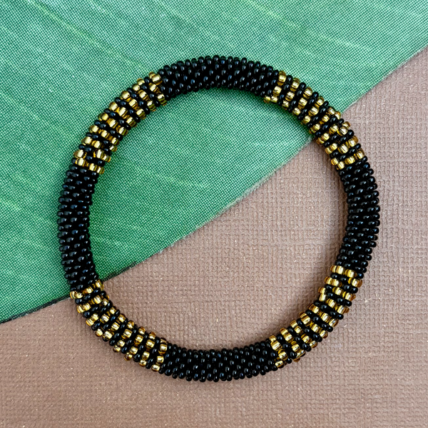 Black - Out of Africa - Beaded Bangles #15