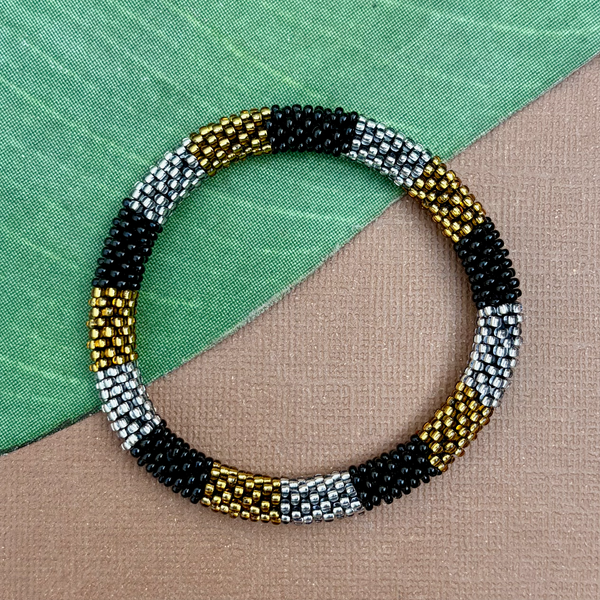 Black - Out of Africa - Beaded Bangles #17