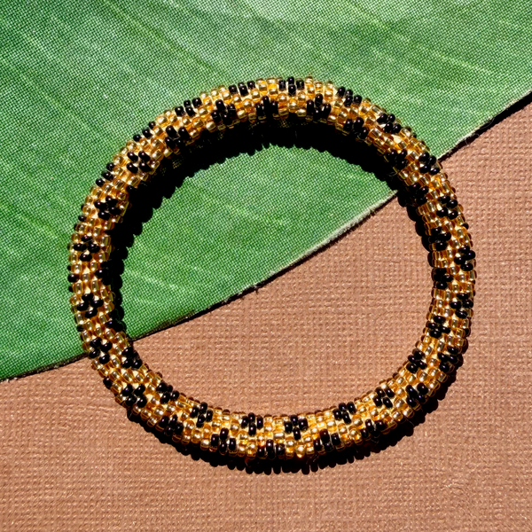 Golden Orange -Out of Africa - Beaded Bangles #1