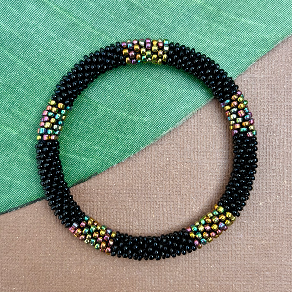 Black - Out of Africa - Beaded Bangles #8