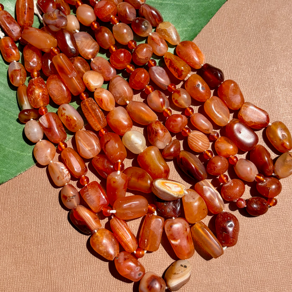 Old Carnelian Nugget Beads