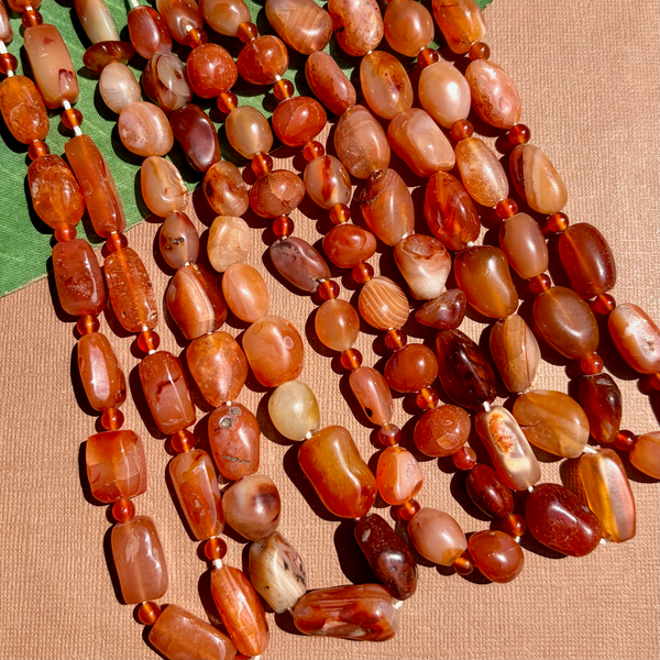 Old Carnelian Nugget Beads
