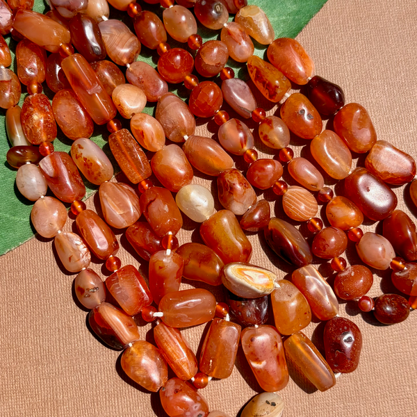 Old Carnelian Nugget Beads