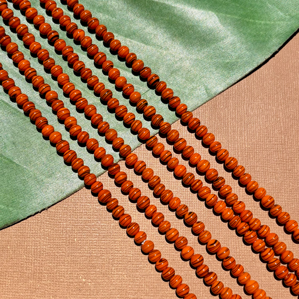 Orange Glass Rounds 5mm - 150 Pieces