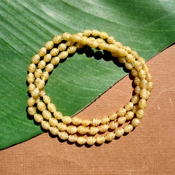 Pale Yellow Small Oval Beads - 100 Pieces