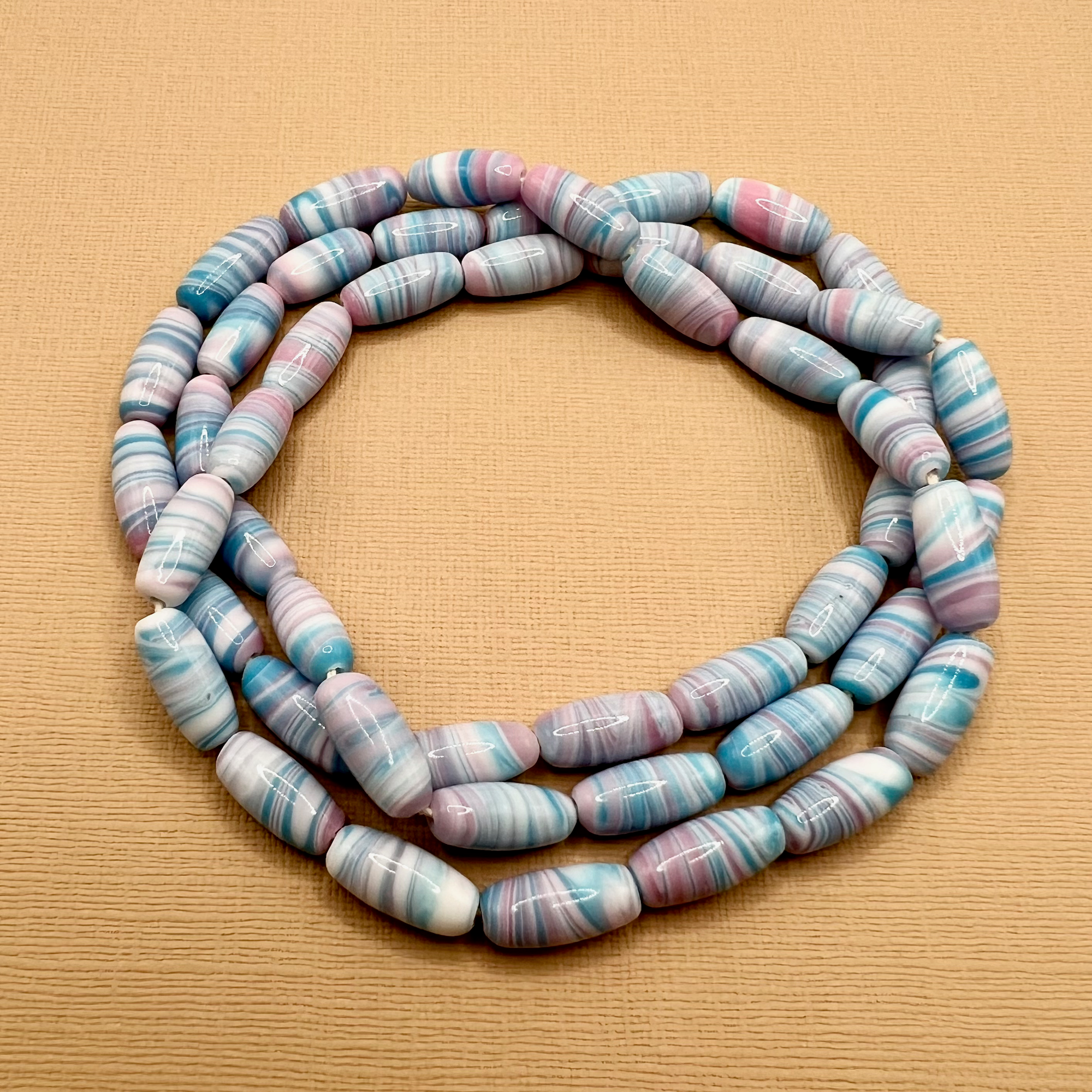 Pastel Tube Beads - 50 Pieces
