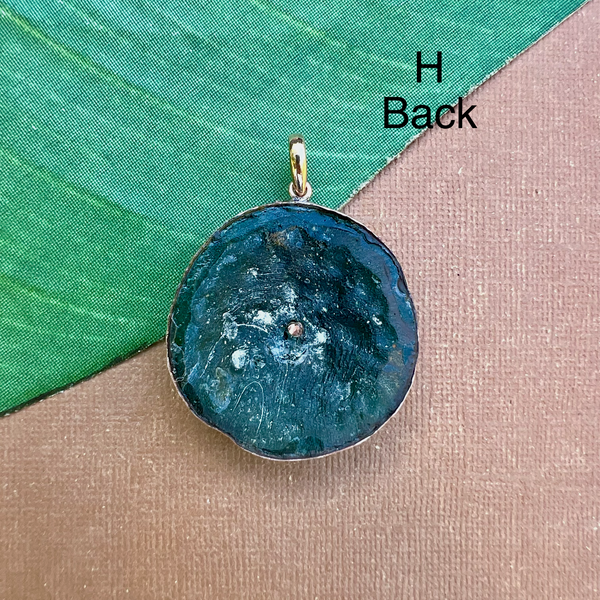 Roman Glass Extra Large Round Pendants - 1 Piece