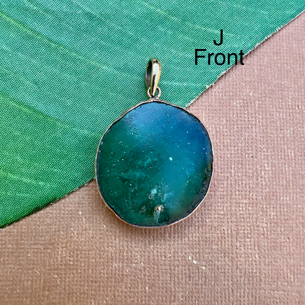 Roman Glass Extra Large Round Pendants - 1 Piece