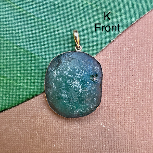 Roman Glass Extra Large Round Pendants - 1 Piece