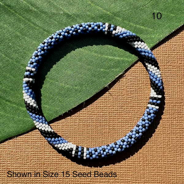 Blue Sky (Blues) Beaded Bangles