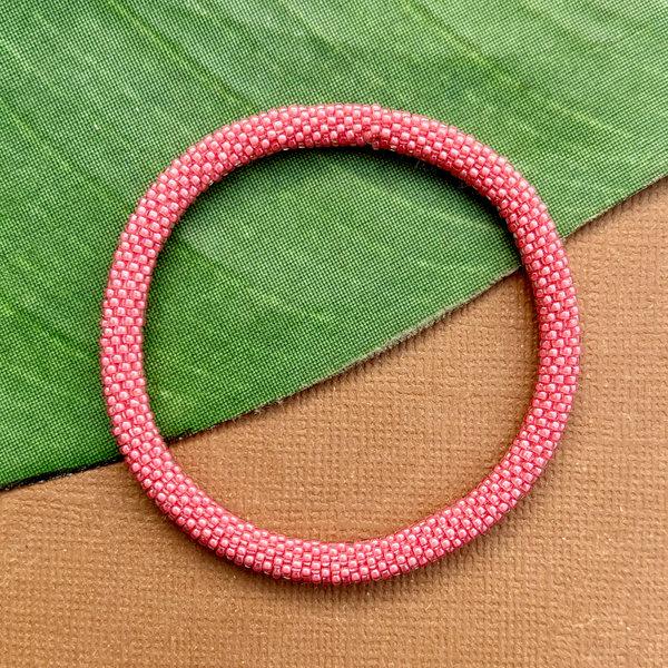 Pink Beaded Bangles #20