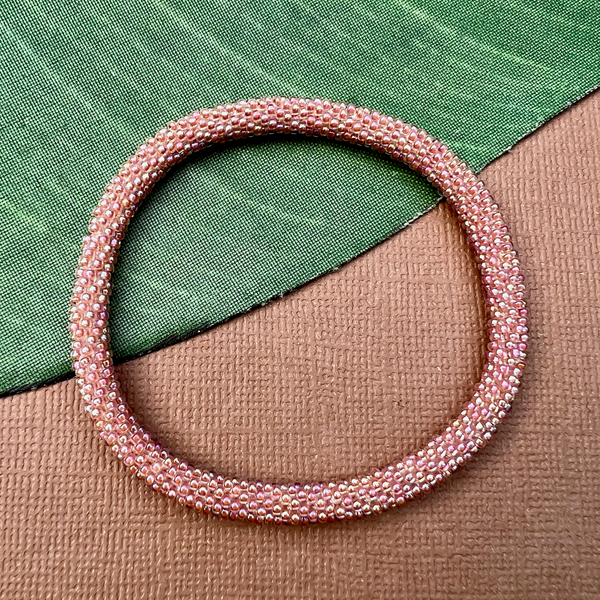Pink Beaded Bangles #24